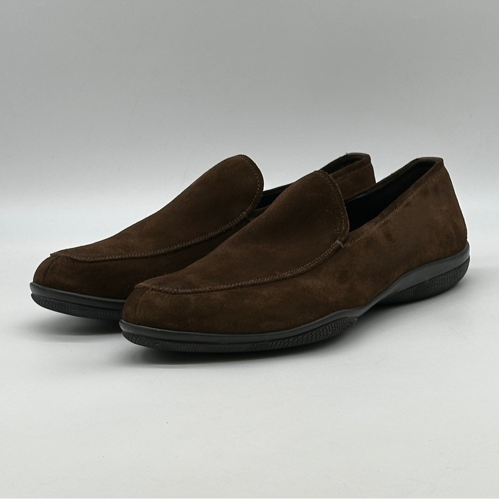 Prada Brown Suede Loafers. Size 10.5 - Picture 4 of 10